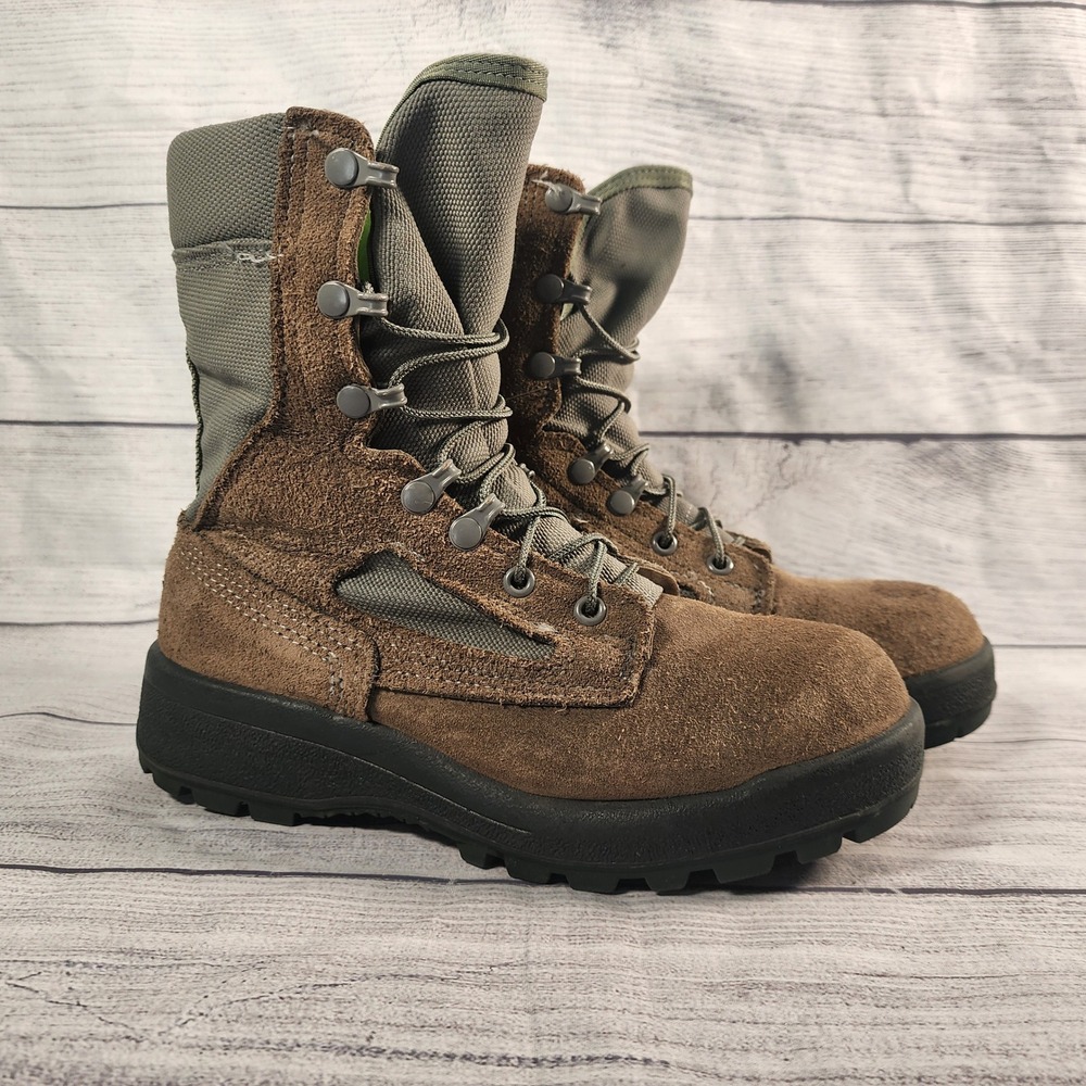 Belleville FAFTW Military Flight Boots Gore-Tex Vibram Sage Green Size 06.5 R